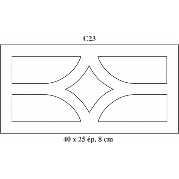 Claustras C23 en cm