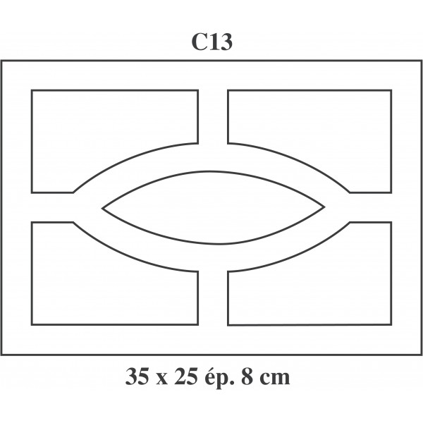 Claustras C13 en cm